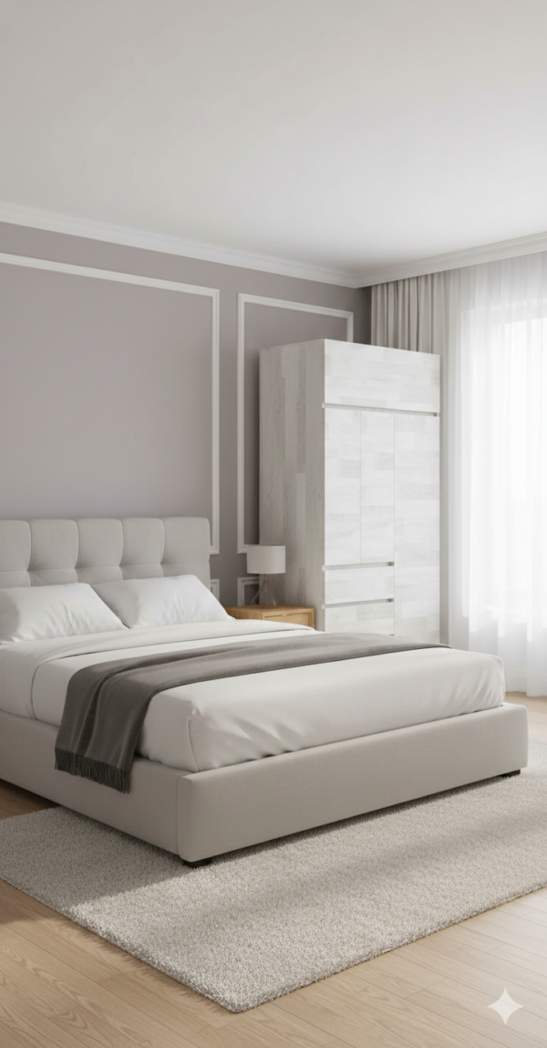 Clóset 3 Puertas con Cajones y Maletero | Melamina 200 cm – Santiago de Chile