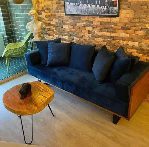 Sofá Moderno Madera y Metal Bucarest | Estilo Industrial