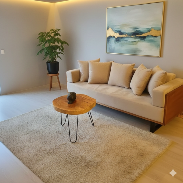 Sofá Moderno Madera y Metal Bucarest | Estilo Industrial