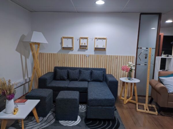 Sofá Modular Budapest Tipo L | Con Puff y Cojines Incluidos