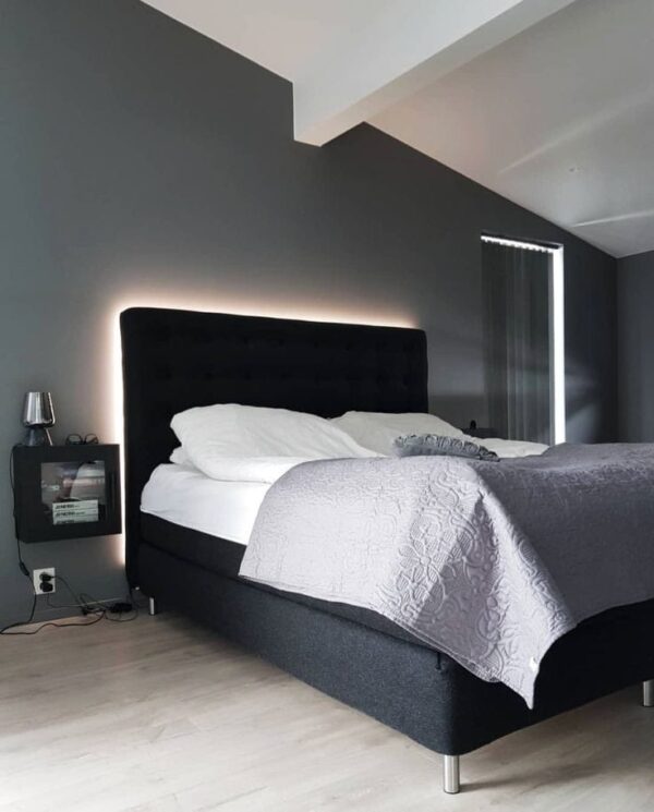 Respaldo de cama 2 plaza con luces LED