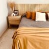 Respaldo de Cama King | Paneles Varillados de Madera Natural