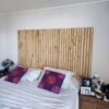 Respaldo de Cama King | Paneles Varillados de Madera Natural