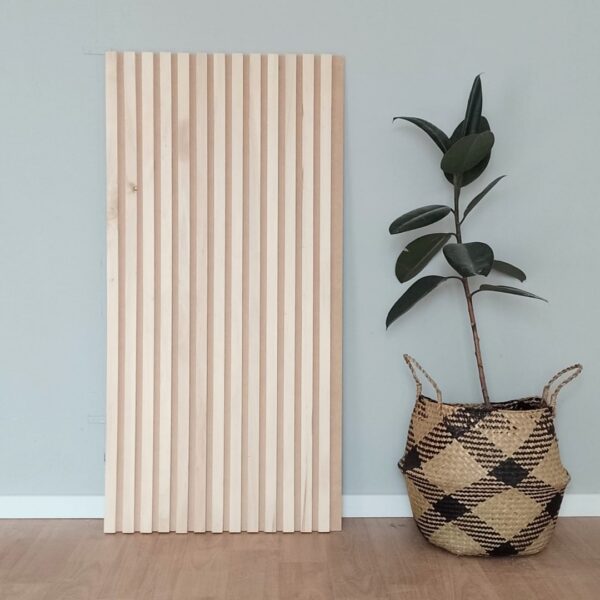 Respaldo de Cama King | Paneles Varillados de Madera Natural